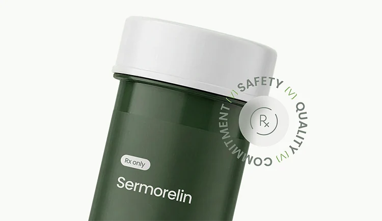 Sermorelin bottle, Rx only