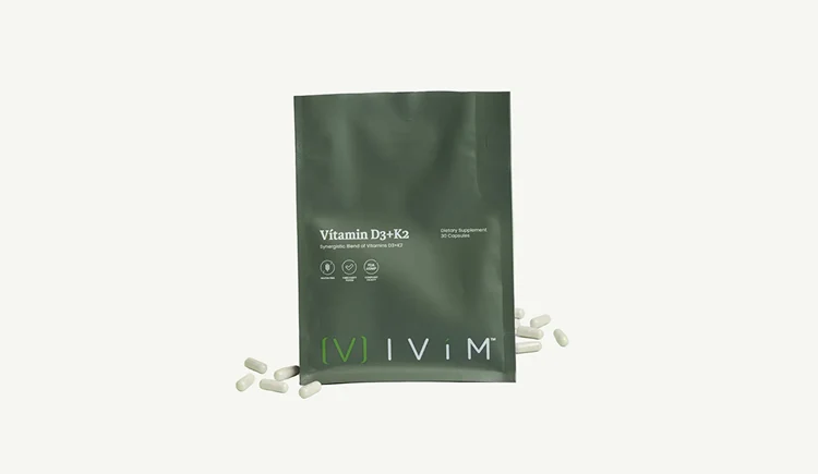 Ivim Vitamin D3+K2 pouch with capsules