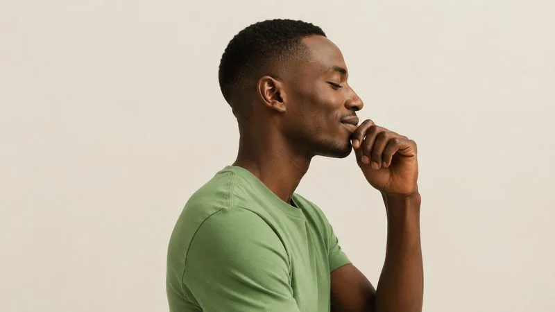 Man thinking about health questions